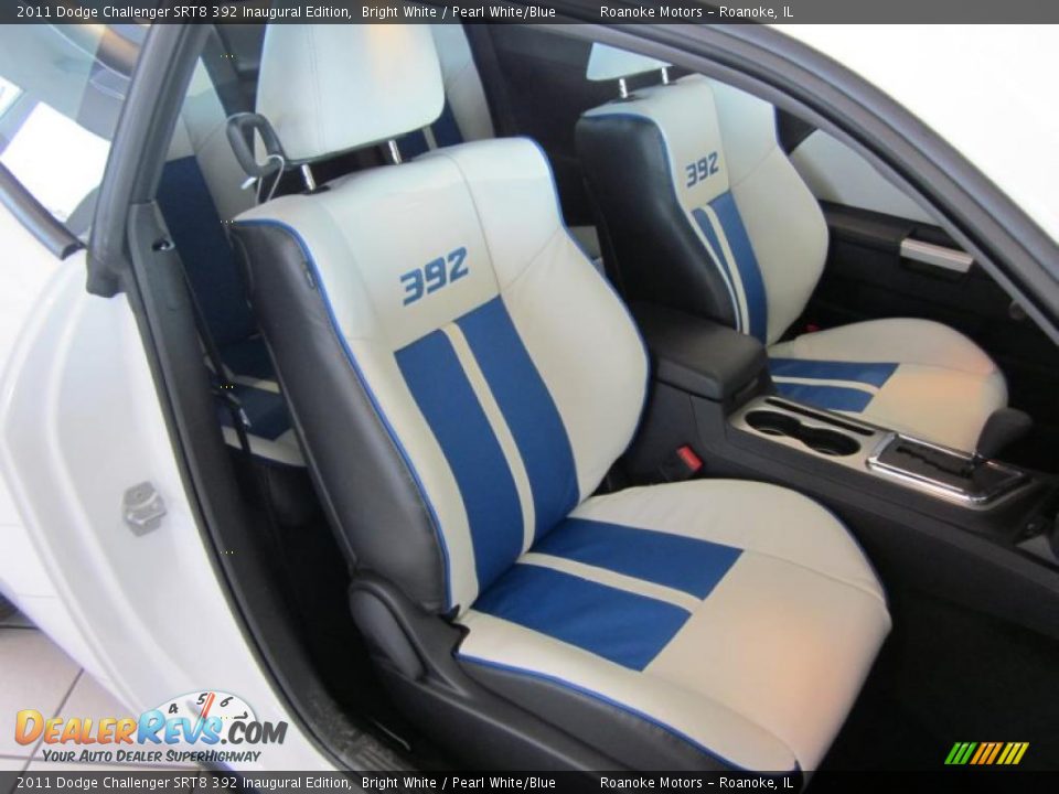 Pearl White Blue Interior 2011 Dodge Challenger Srt8 392