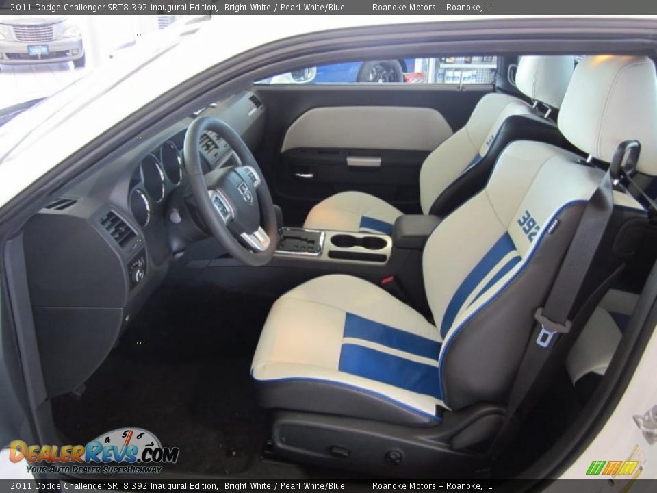 Pearl White/Blue Interior - 2011 Dodge Challenger SRT8 392 Inaugural Edition Photo #10