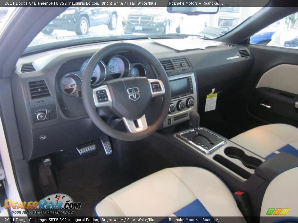 Pearl White Blue Interior 2011 Dodge Challenger Srt8 392