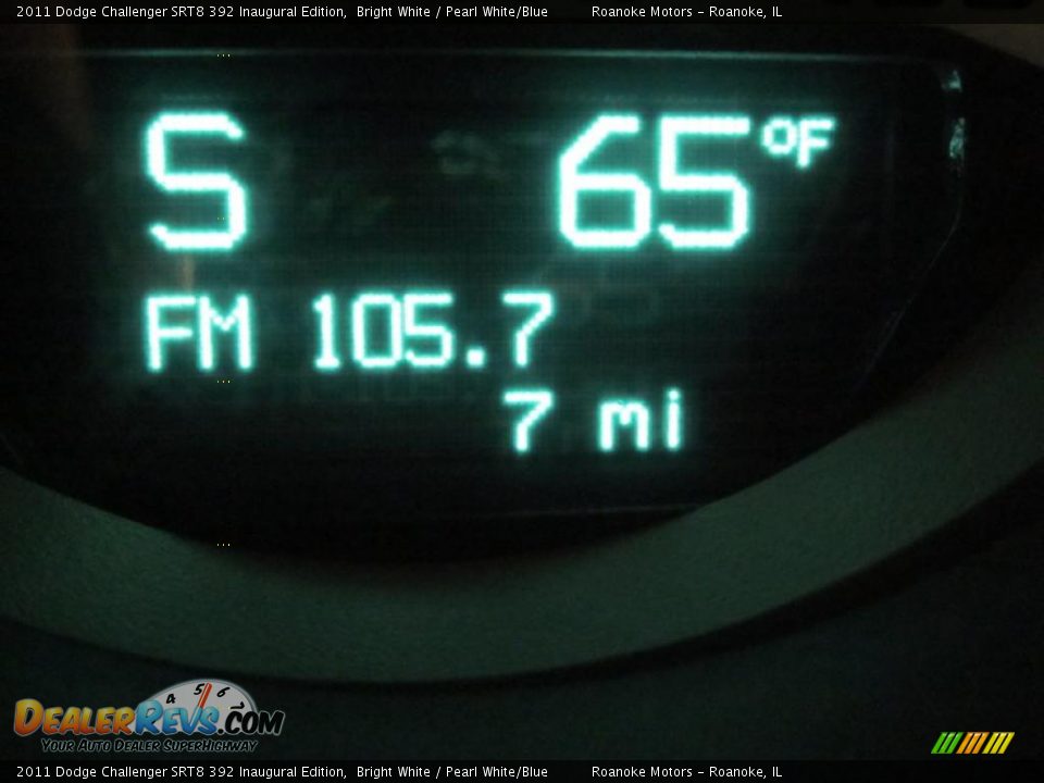 2011 Dodge Challenger SRT8 392 Inaugural Edition Bright White / Pearl White/Blue Photo #16