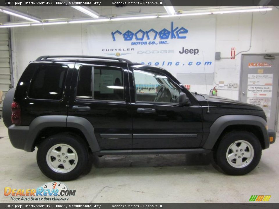 2006 Jeep Liberty Sport 4x4 Black / Medium Slate Gray Photo #2