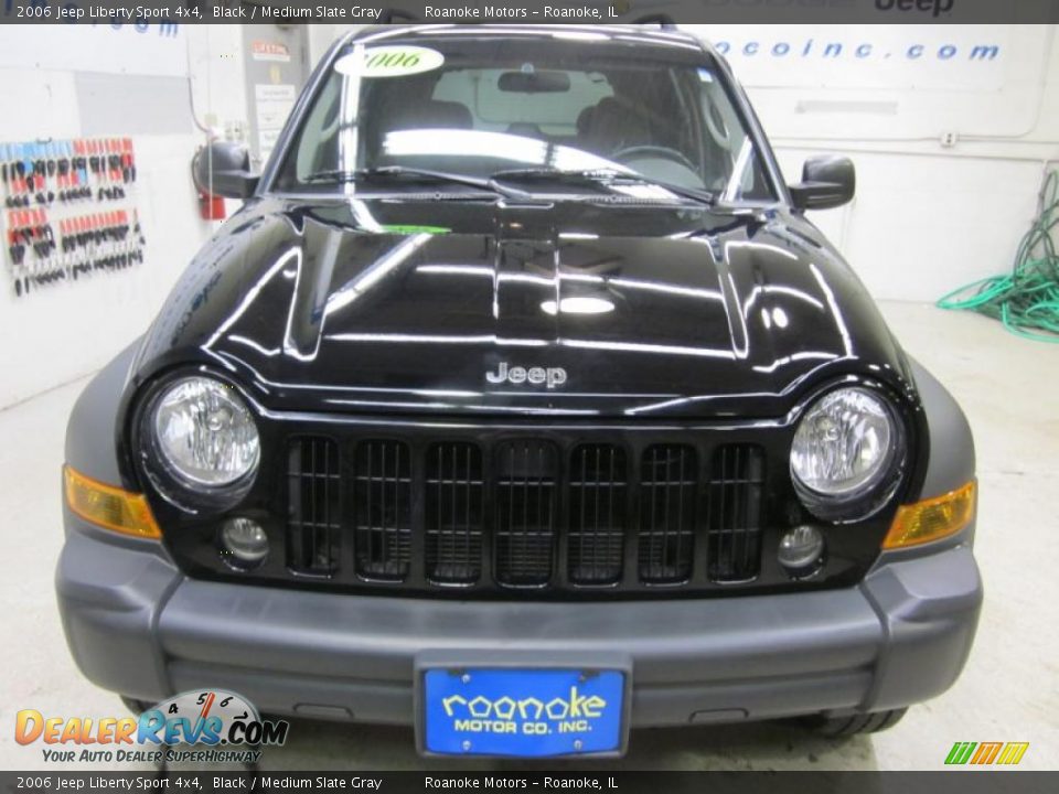 2006 Jeep Liberty Sport 4x4 Black / Medium Slate Gray Photo #3