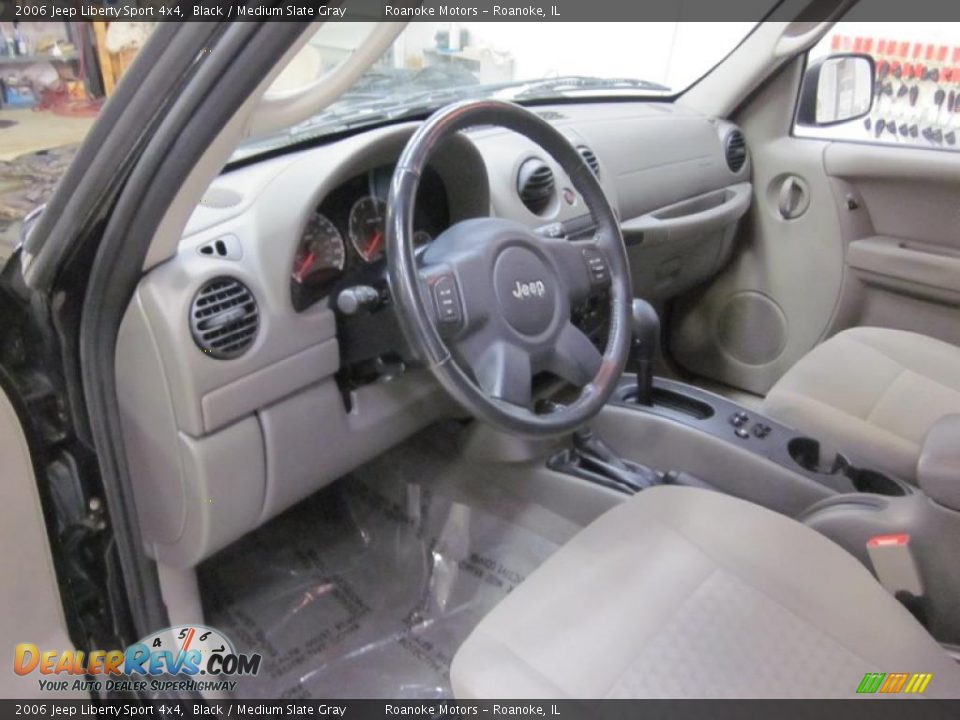 2006 Jeep Liberty Sport 4x4 Black / Medium Slate Gray Photo #5