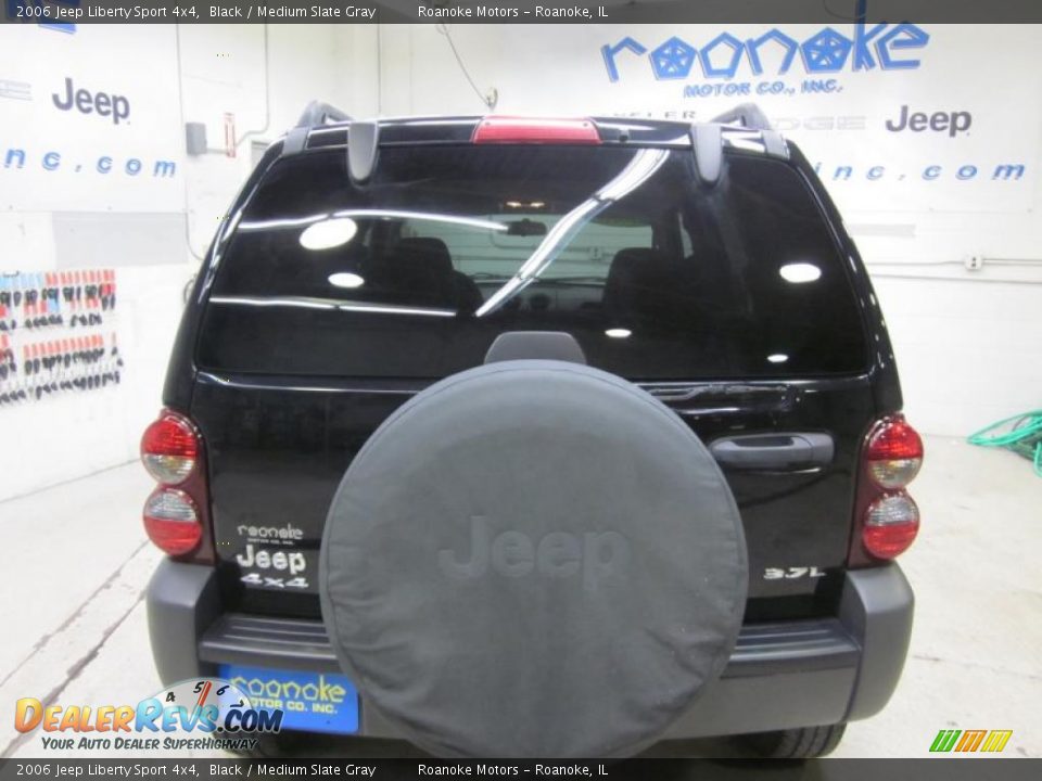 2006 Jeep Liberty Sport 4x4 Black / Medium Slate Gray Photo #6