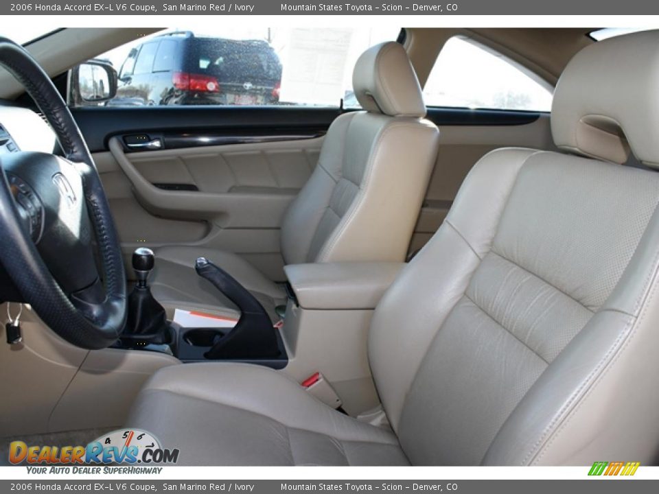 Ivory Interior 2006 Honda Accord Ex L V6 Coupe Photo 8