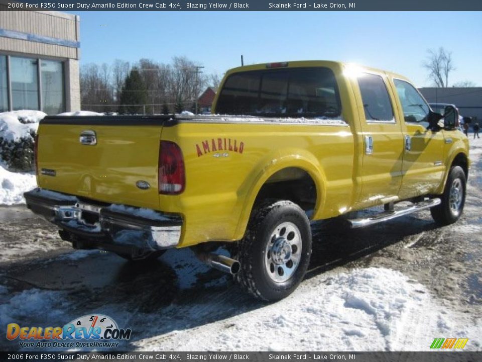 2006 Ford F350 Super Duty Amarillo Edition Crew Cab 4x4 Blazing Yellow / Black Photo #9