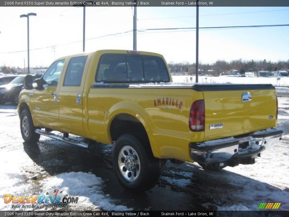 2006 Ford F350 Super Duty Amarillo Edition Crew Cab 4x4 Blazing Yellow / Black Photo #11