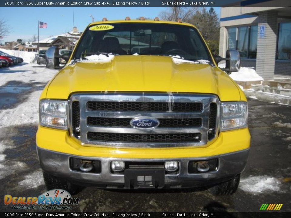 2006 Ford F350 Super Duty Amarillo Edition Crew Cab 4x4 Blazing Yellow / Black Photo #13