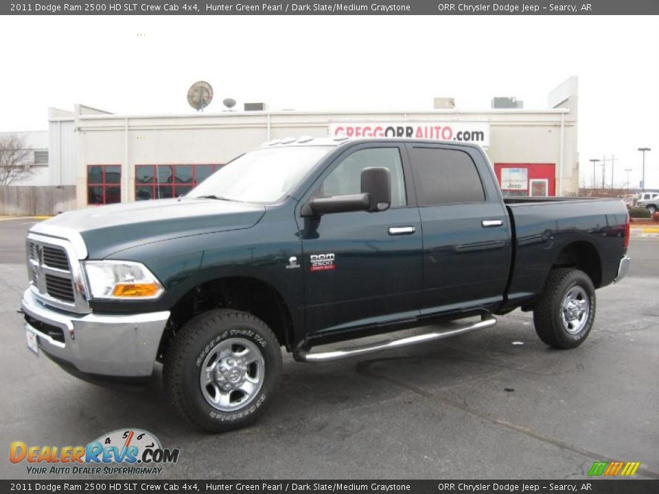 2011 Dodge Ram 2500 HD SLT Crew Cab 4x4 Hunter Green Pearl / Dark Slate/Medium Graystone Photo #1