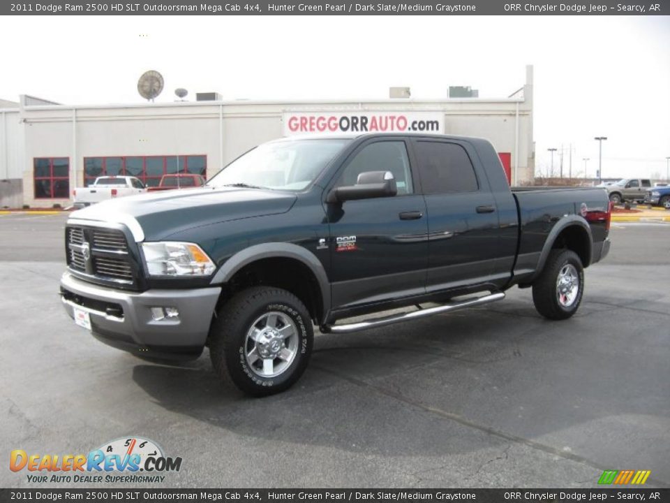 2011 Dodge Ram 2500 HD SLT Outdoorsman Mega Cab 4x4 Hunter Green Pearl / Dark Slate/Medium Graystone Photo #1