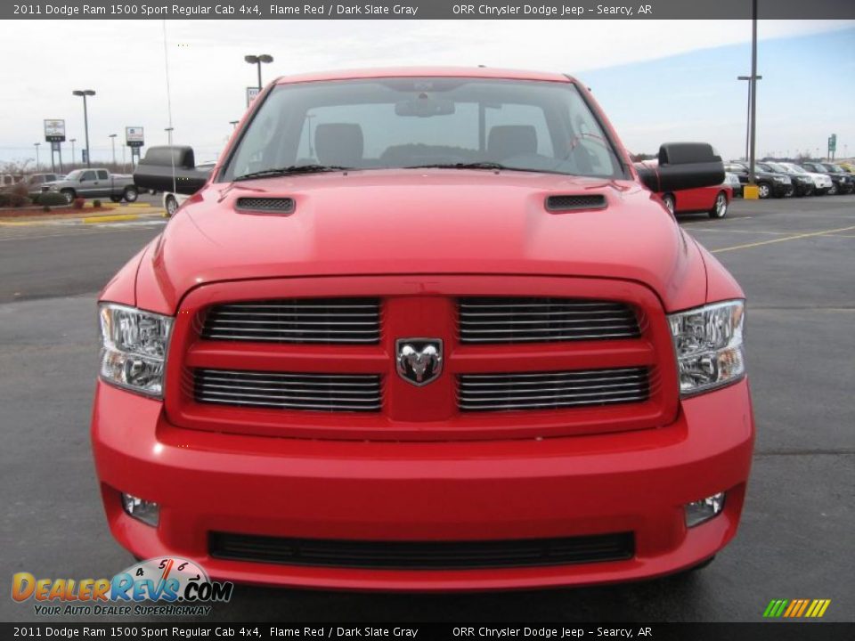 2011 Dodge Ram 1500 Sport Regular Cab 4x4 Flame Red / Dark Slate Gray Photo #2