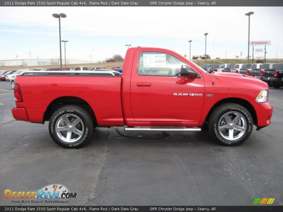 2011 Dodge Ram 1500 Sport Regular Cab 4x4 Flame Red / Dark Slate Gray Photo #4