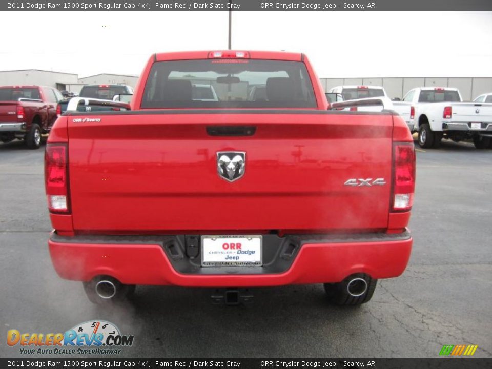 2011 Dodge Ram 1500 Sport Regular Cab 4x4 Flame Red / Dark Slate Gray Photo #6