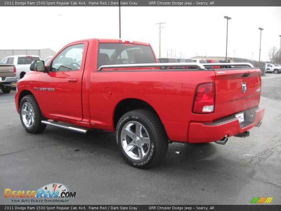 2011 Dodge Ram 1500 Sport Regular Cab 4x4 Flame Red / Dark Slate Gray Photo #7