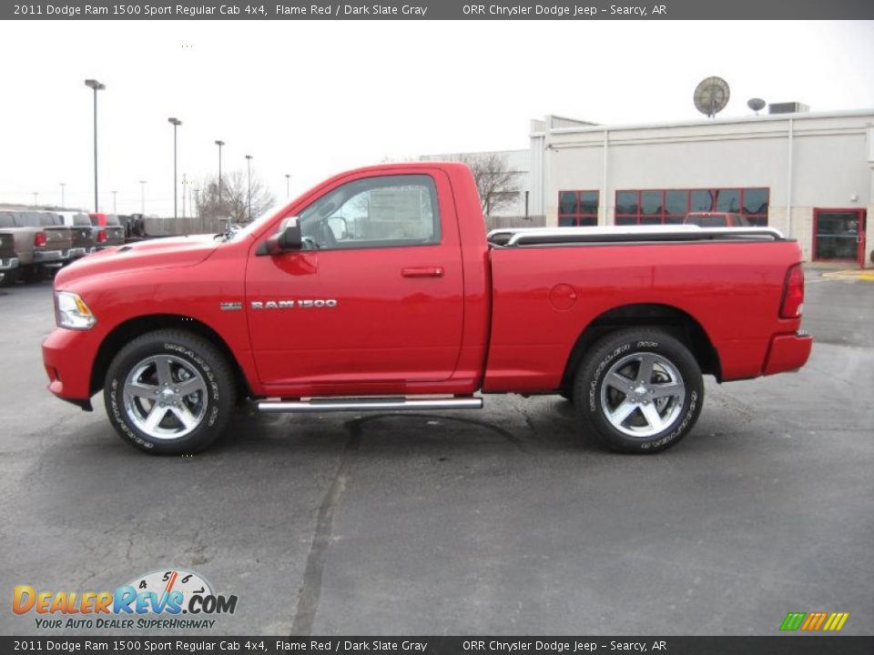 2011 Dodge Ram 1500 Sport Regular Cab 4x4 Flame Red / Dark Slate Gray Photo #8