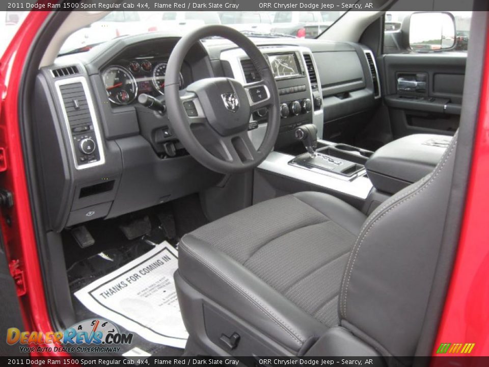 Dark Slate Gray Interior - 2011 Dodge Ram 1500 Sport Regular Cab 4x4 Photo #9