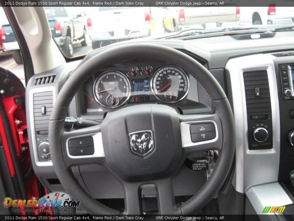 2011 Dodge Ram 1500 Sport Regular Cab 4x4 Flame Red / Dark Slate Gray Photo #12