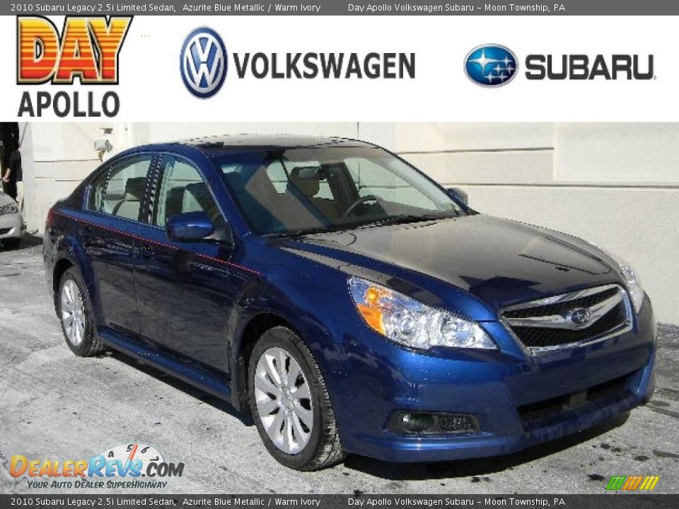 2010 Subaru Legacy 2.5i Limited Sedan Azurite Blue Metallic / Warm Ivory Photo #1