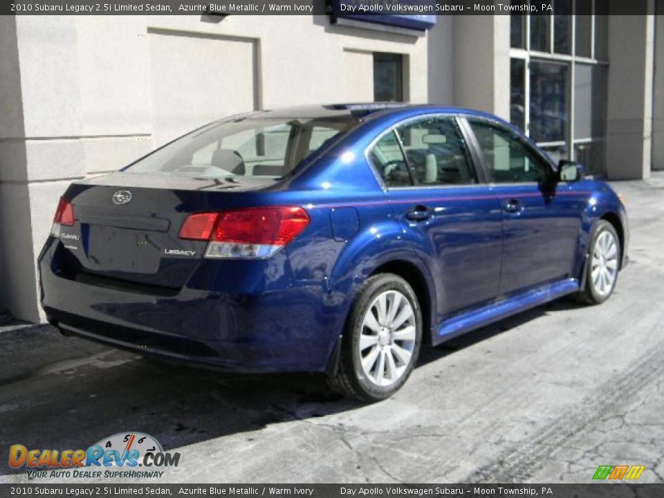 2010 Subaru Legacy 2.5i Limited Sedan Azurite Blue Metallic / Warm Ivory Photo #3