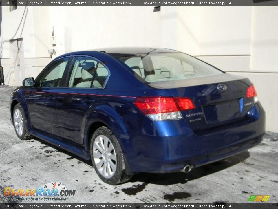 2010 Subaru Legacy 2.5i Limited Sedan Azurite Blue Metallic / Warm Ivory Photo #5