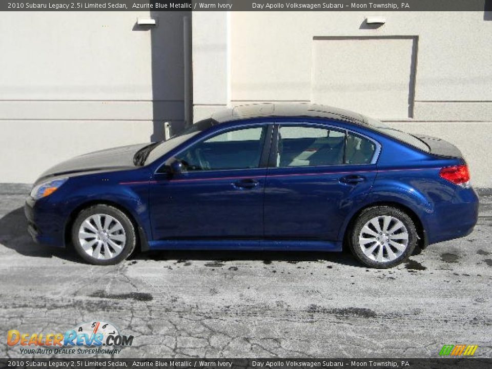 2010 Subaru Legacy 2.5i Limited Sedan Azurite Blue Metallic / Warm Ivory Photo #6