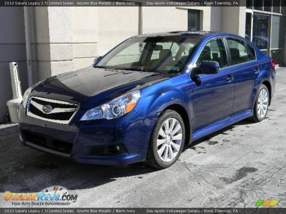2010 Subaru Legacy 2.5i Limited Sedan Azurite Blue Metallic / Warm Ivory Photo 7
