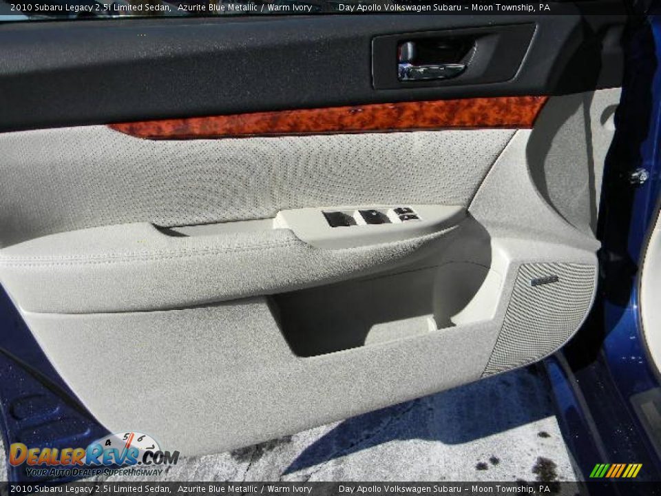 2010 Subaru Legacy 2.5i Limited Sedan Azurite Blue Metallic / Warm Ivory Photo #13