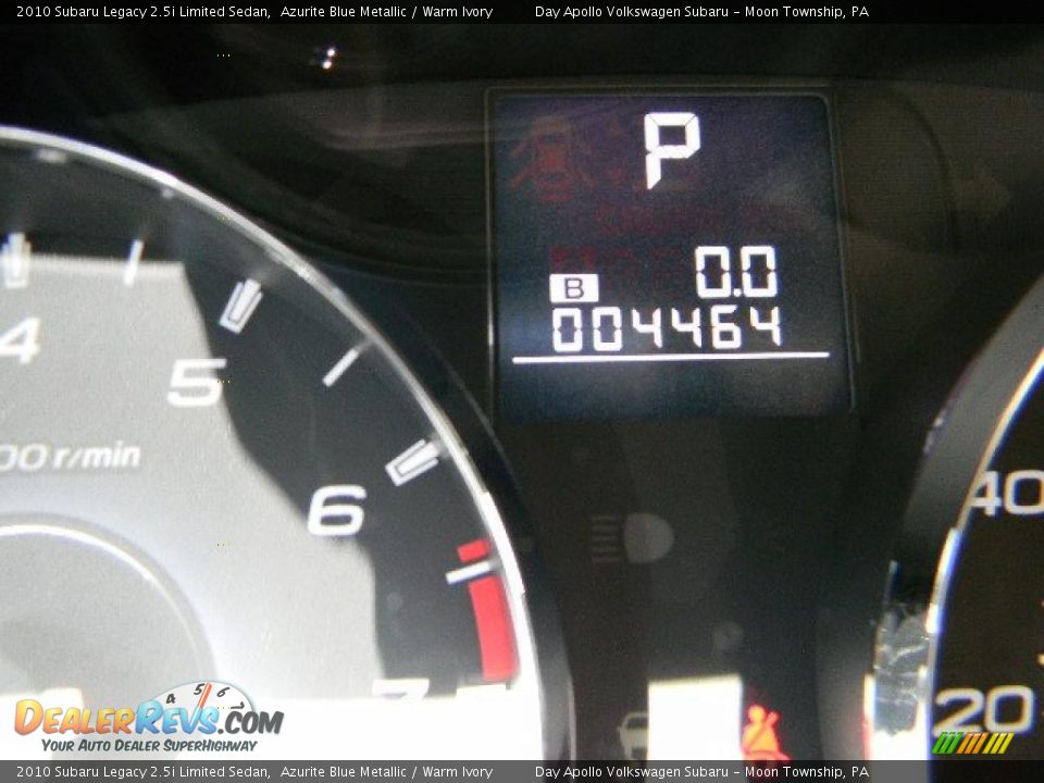 2010 Subaru Legacy 2.5i Limited Sedan Azurite Blue Metallic / Warm Ivory Photo #30