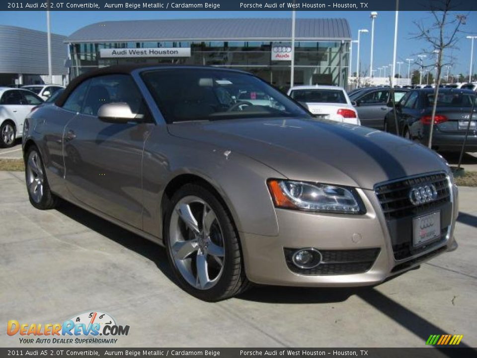 2011 Audi A5 2.0T Convertible Aurum Beige Metallic / Cardamom Beige Photo #1