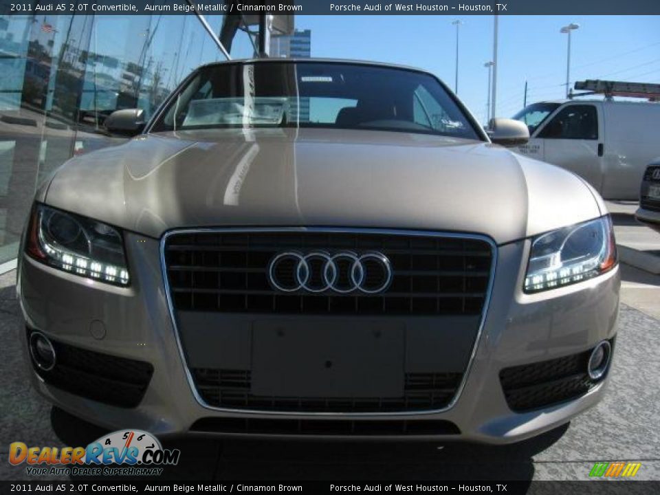 2011 Audi A5 2.0T Convertible Aurum Beige Metallic / Cinnamon Brown Photo #2