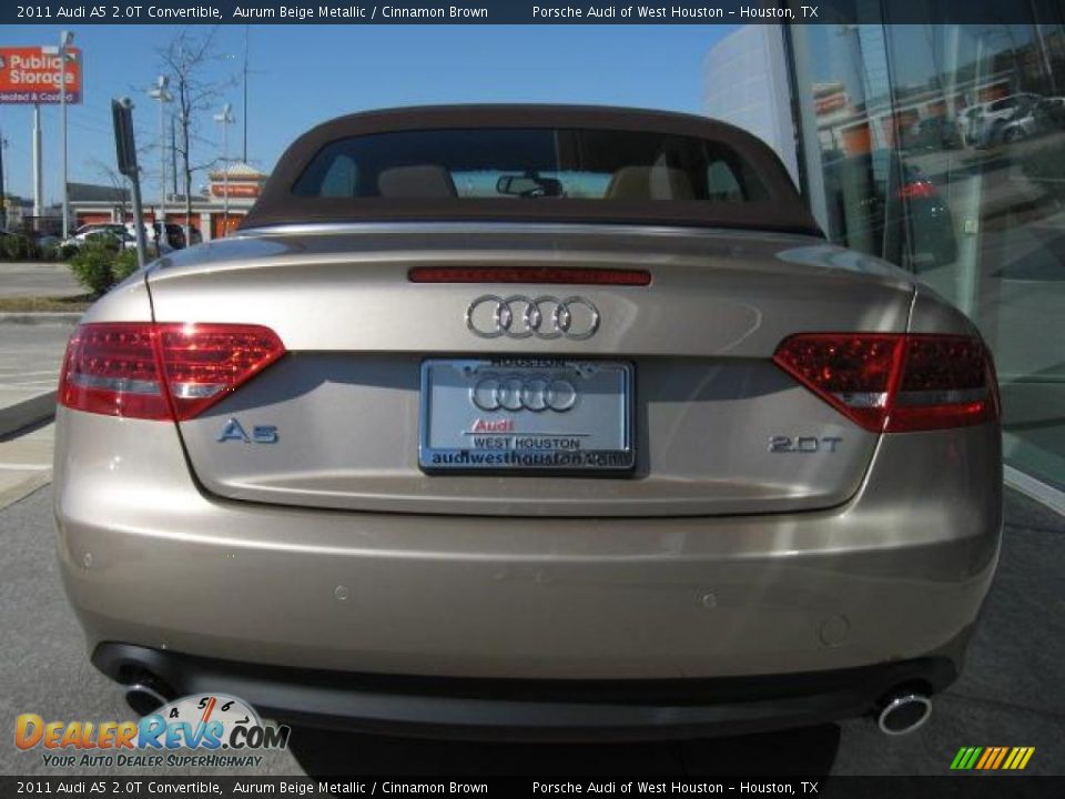 2011 Audi A5 2.0T Convertible Aurum Beige Metallic / Cinnamon Brown Photo #3