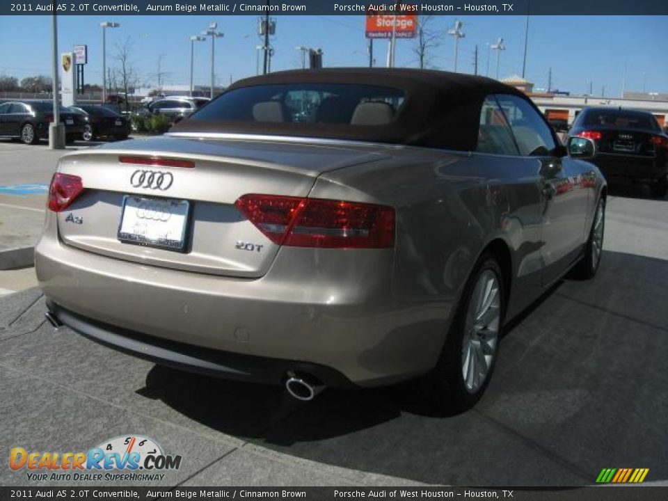 2011 Audi A5 2.0T Convertible Aurum Beige Metallic / Cinnamon Brown Photo #4