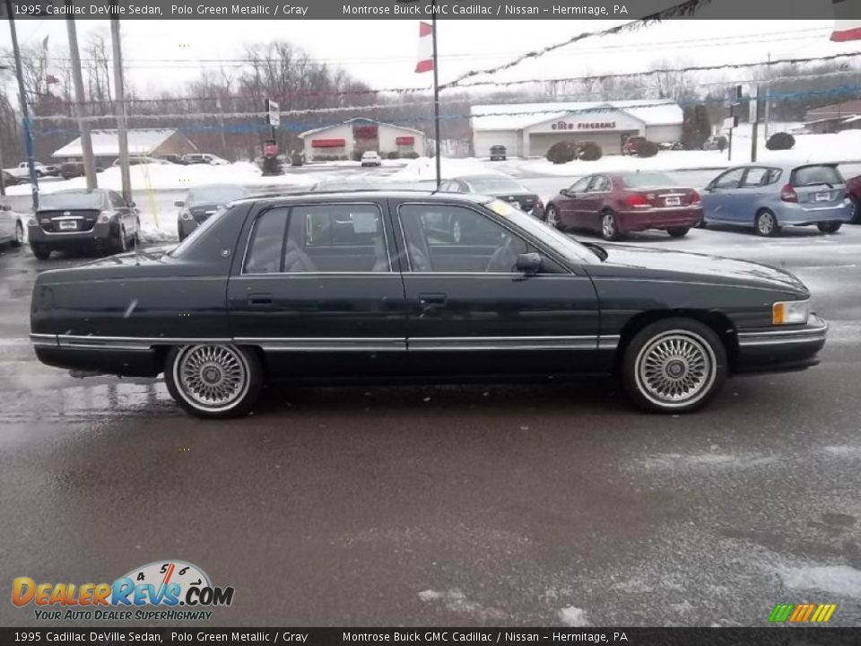 Polo Green Metallic 1995 Cadillac DeVille Sedan Photo #4