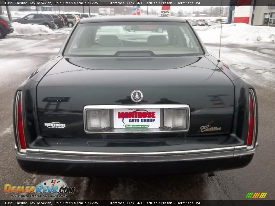 1995 Cadillac DeVille Sedan Polo Green Metallic / Gray Photo #6