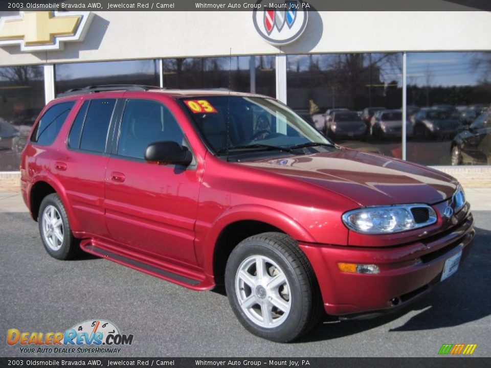 2003 Oldsmobile Bravada AWD Jewelcoat Red / Camel Photo #1