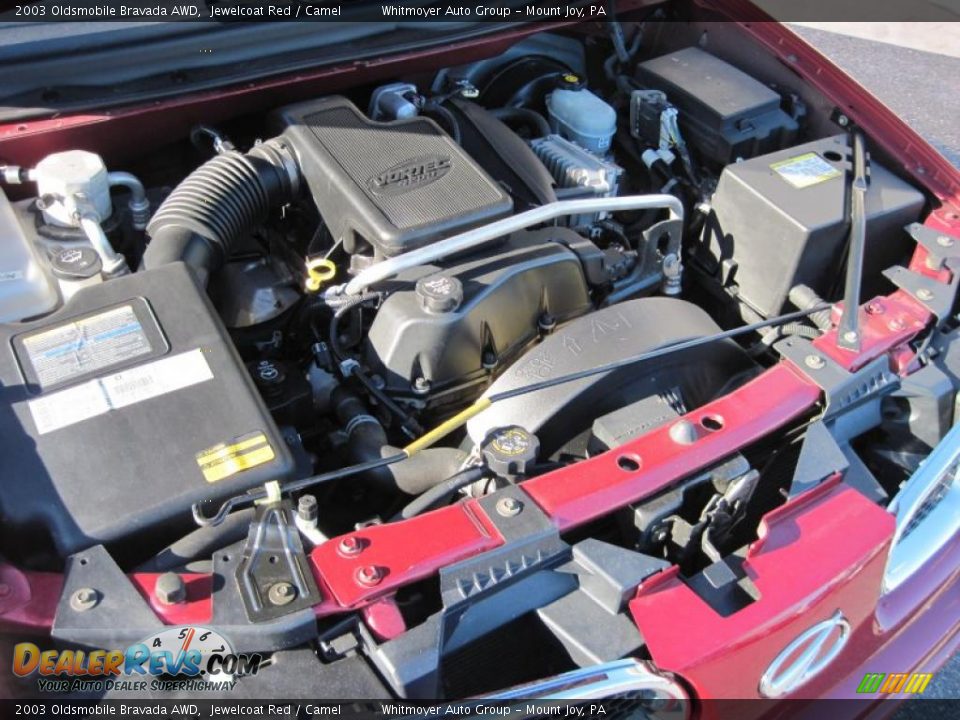 2003 Oldsmobile Bravada AWD Jewelcoat Red / Camel Photo #9