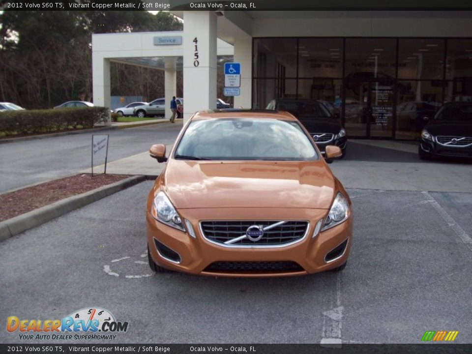 2012 Volvo S60 T5 Vibrant Copper Metallic / Soft Beige Photo #2