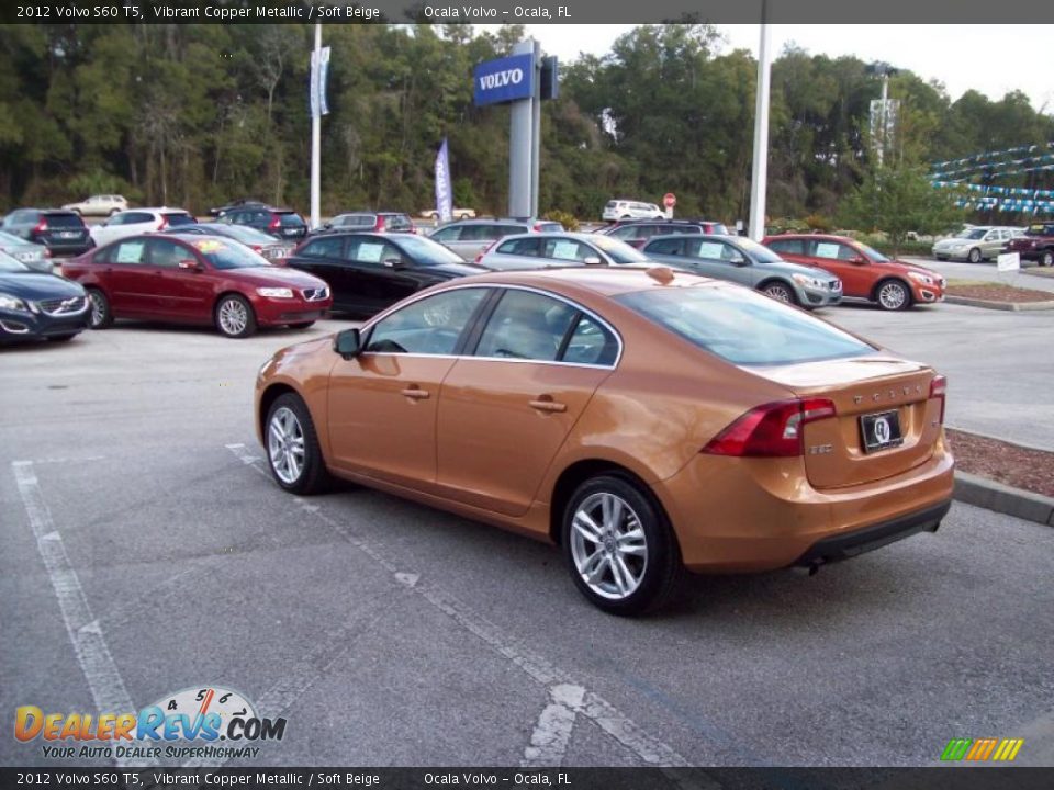 2012 Volvo S60 T5 Vibrant Copper Metallic / Soft Beige Photo #5