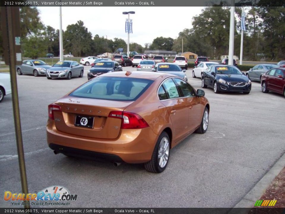 2012 Volvo S60 T5 Vibrant Copper Metallic / Soft Beige Photo #7