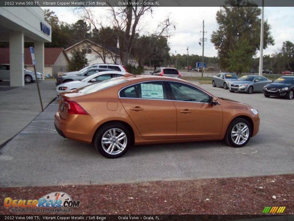 2012 Volvo S60 T5 Vibrant Copper Metallic / Soft Beige Photo #8