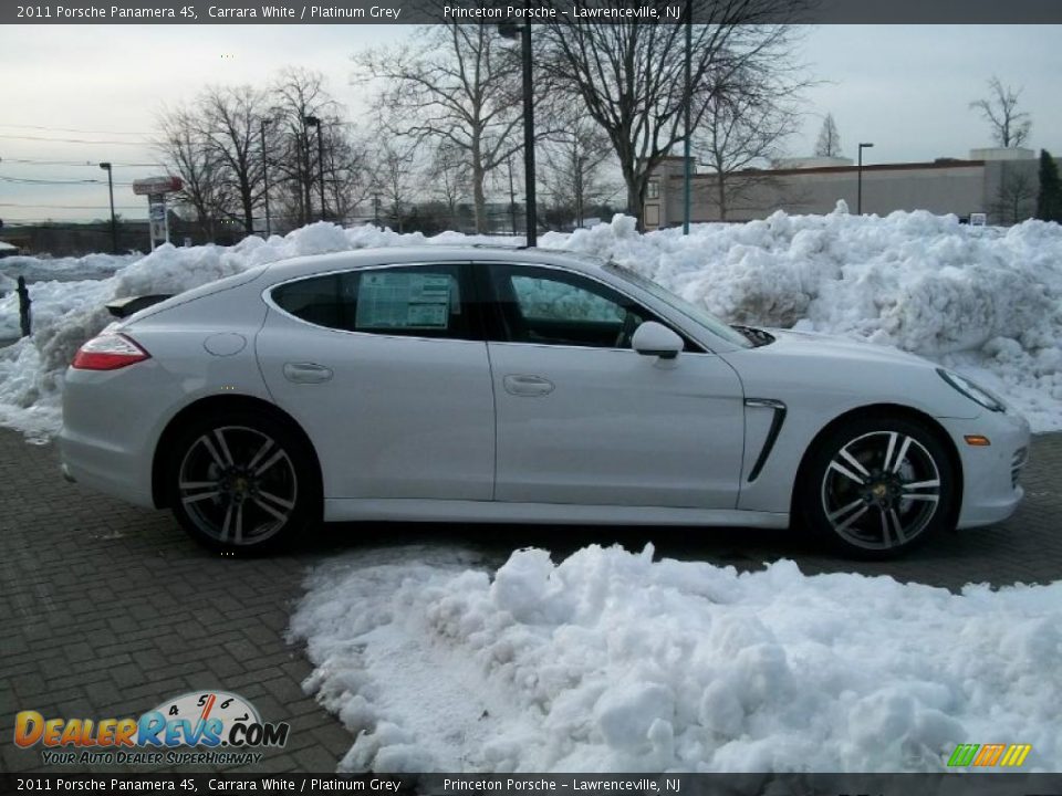 2011 Porsche Panamera 4S Carrara White / Platinum Grey Photo #3