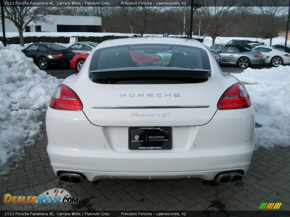 2011 Porsche Panamera 4S Carrara White / Platinum Grey Photo #5