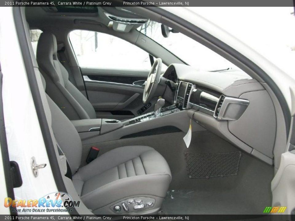 2011 Porsche Panamera 4S Carrara White / Platinum Grey Photo #27