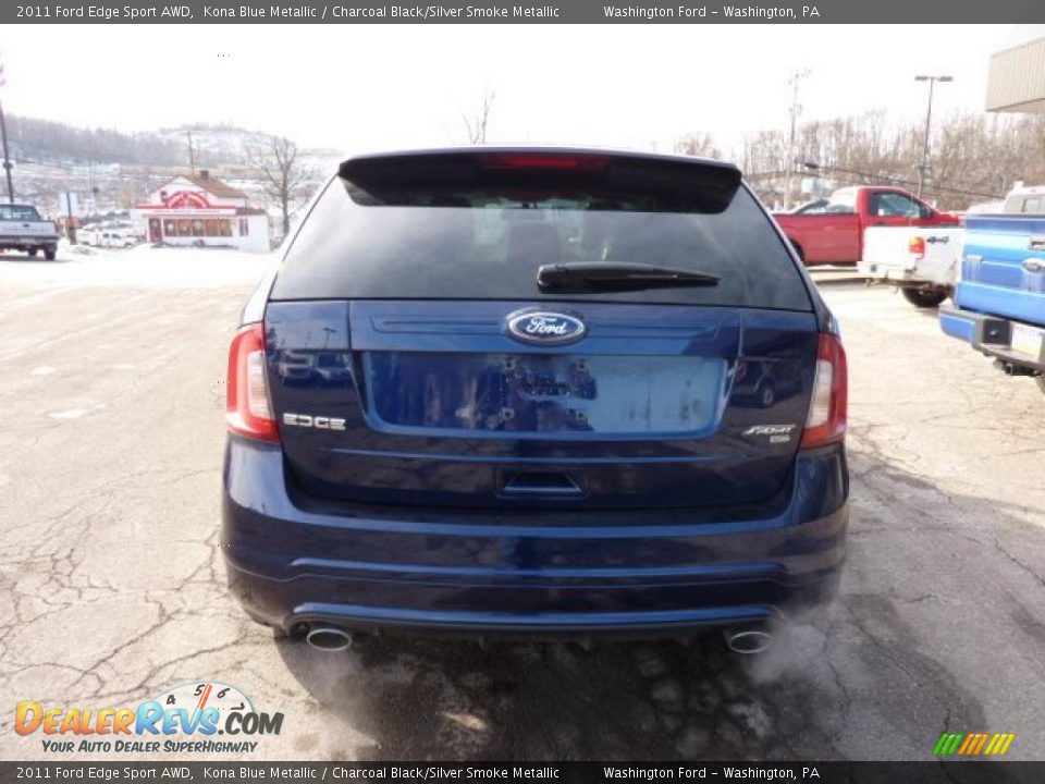 2011 Ford Edge Sport AWD Kona Blue Metallic / Charcoal Black/Silver Smoke Metallic Photo #3