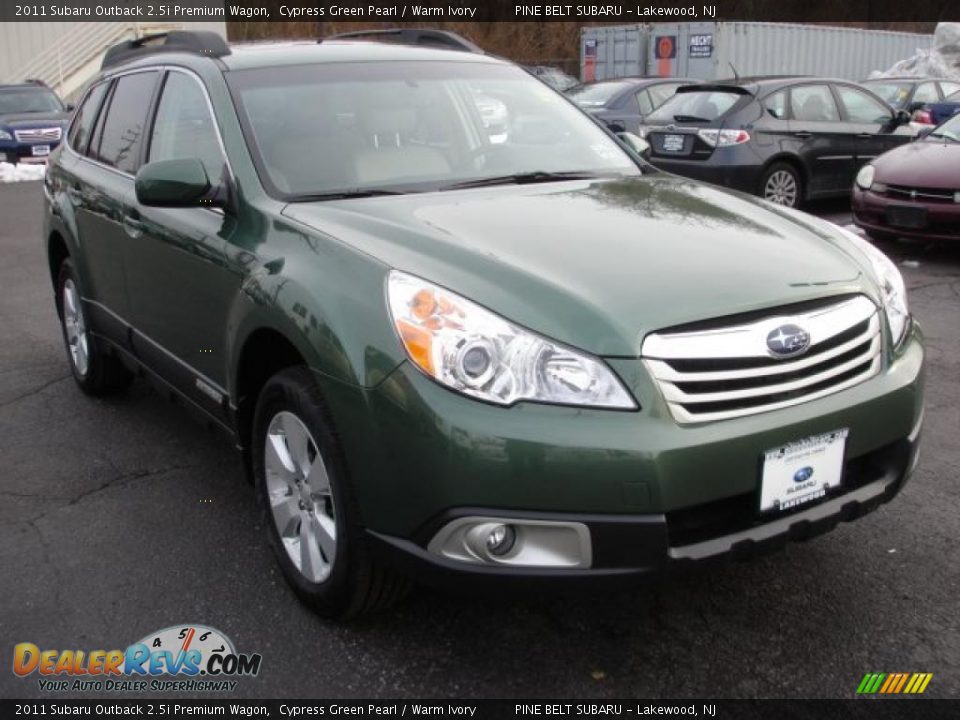 2011 Subaru Outback 2.5i Premium Wagon Cypress Green Pearl / Warm Ivory Photo #3