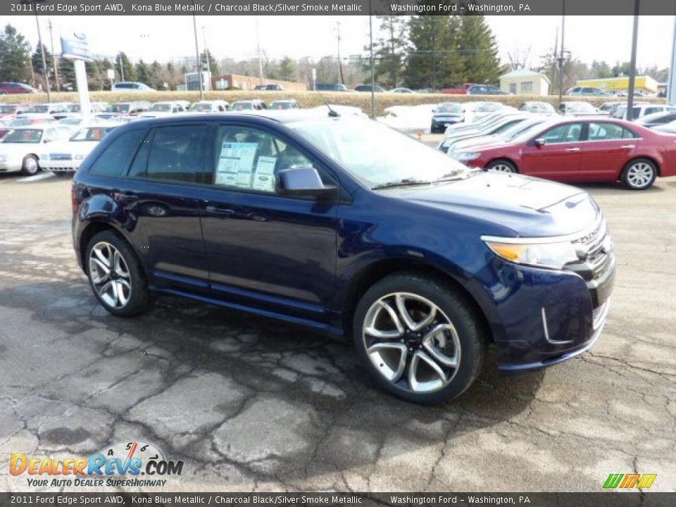 2011 Ford Edge Sport AWD Kona Blue Metallic / Charcoal Black/Silver Smoke Metallic Photo #5
