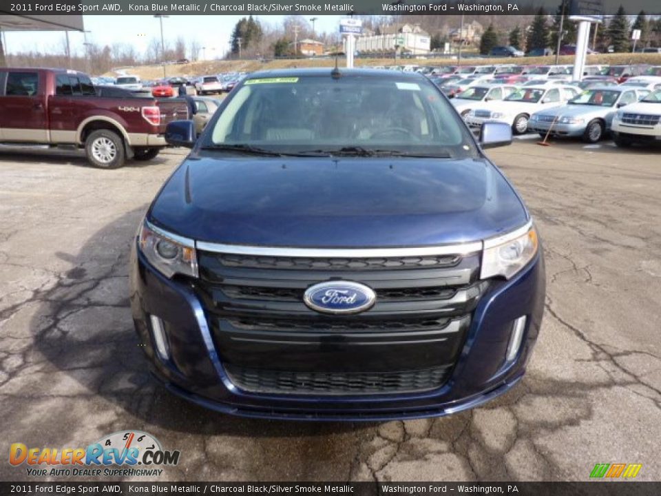 2011 Ford Edge Sport AWD Kona Blue Metallic / Charcoal Black/Silver Smoke Metallic Photo #6