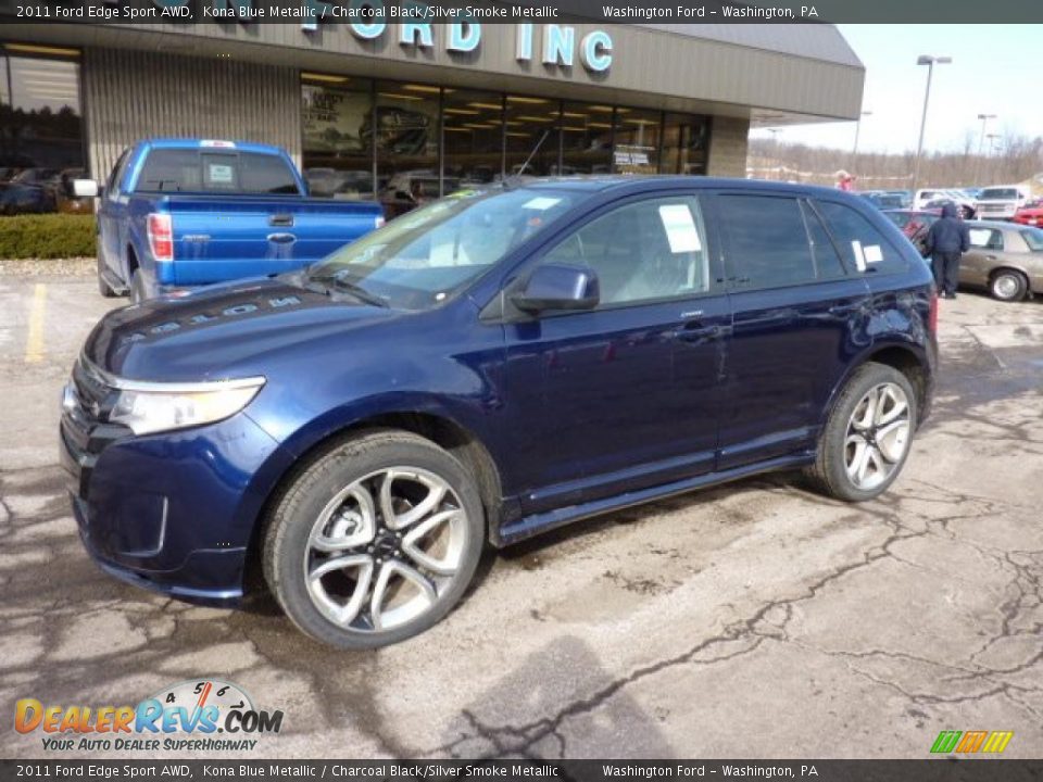 2011 Ford Edge Sport AWD Kona Blue Metallic / Charcoal Black/Silver Smoke Metallic Photo #7