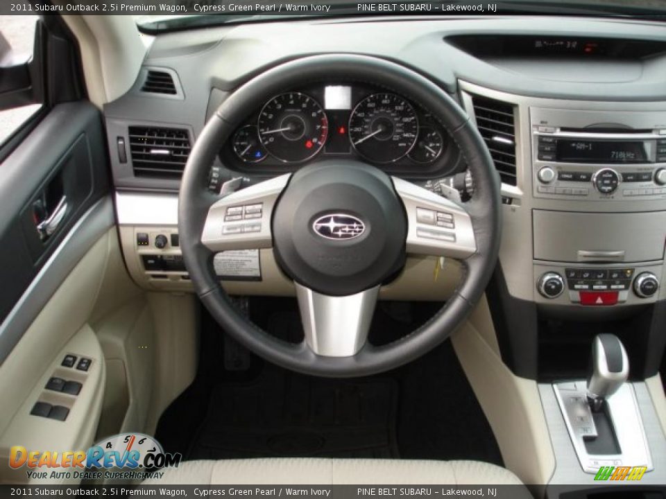 2011 Subaru Outback 2.5i Premium Wagon Steering Wheel Photo #13