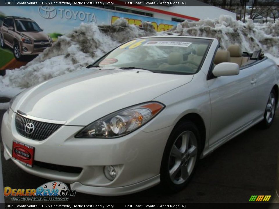 2006 Toyota Solara SLE V6 Convertible Arctic Frost Pearl / Ivory Photo #3